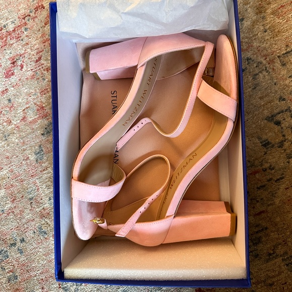 NIB Stuart Weitzman Nearly Nude Block Heel Sandals - Picture 3 of 6